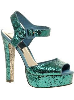ASOS glitter peep-toe heels