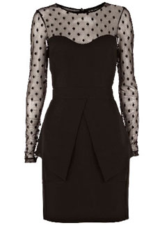 Warehouse polka dot dress