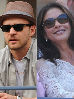 Justin Timberlake, Catherine Zeta-Jones, Bradley Cooper - Justin Timberlake - Catherine Zeta-Jones - Bradley Cooper - Stars hit US Open 2011 - US Open - Marie Claire - Marie Claire UK