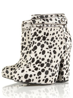 Topshop Unique Dalmatian print ankle boots