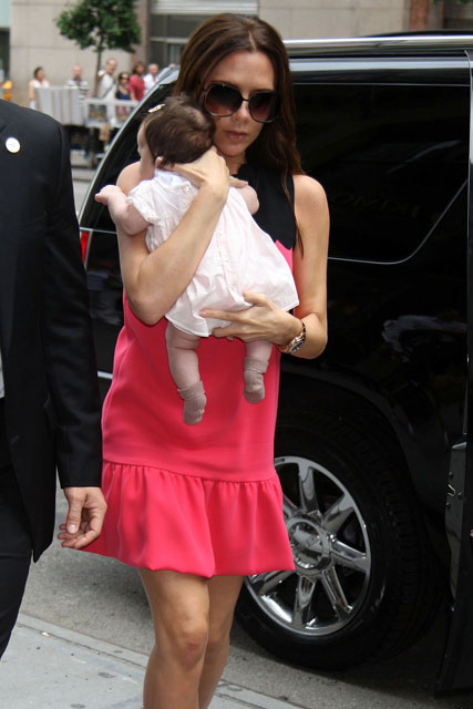Victoria Beckham and baby Harper 