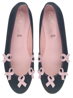 Pretty Ballerinas ballet pumps - breast cancer awareness month - charity