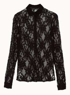 Zara shirt with silk lace neckline - Fashion Buy of the Day - Marie Clarie - Marie Claire UK