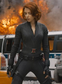 The Avengers - The Avengers Movie Photos - The Avengers Movie - The Avengers On-set pictures - Scarlett Johansson - Chris Evans - Robert Downey Jr. - Marie Claire - Marie Claire UK