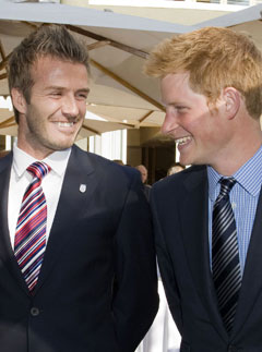 David Beckham and Prince Harry