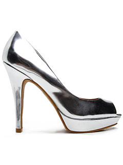 Mango metallic peep-toe heels - party - fashion -partywear - accessories