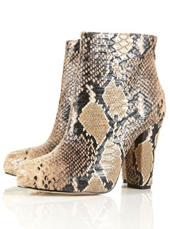 Topshop snake print ankle boots - fashion - buy of the day