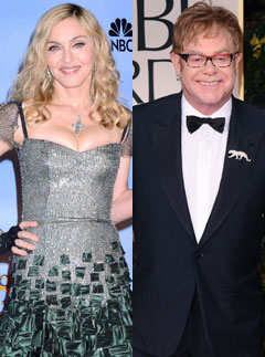 Madonna and Elton John fued - Golden Globes 2012 - Marie Claire - Marie Claire UK