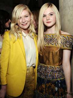 Kirsten Dunst and Elle Fanning at Rodarte's LA dinner