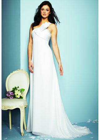 Littlewoods asymmetric wedding dress, �250 - High Street Wedding Dresses - fashion