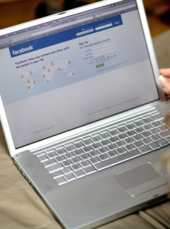 Woman on Facebook