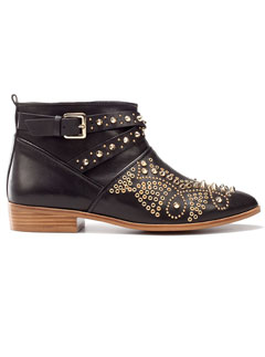 ... , with these black studded boots from Zara. We'll race you to them