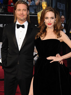 Brad Pitt & Angelina Jolie - The Oscars 2012 - Oscars 2012 - 2012 Oscars - Oscars Pics - Oscars Dresses - Marie Claire - Marie Claire UK