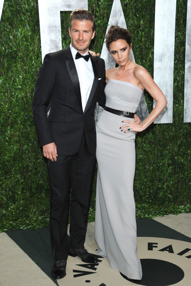 David and Victoria Beckham at the Oscars after parties 2012 - vanity fair party pictures - red carpet David and Victoria Beckham at the Oscars after parties 2012 - vanity fair party pictures - red carpet