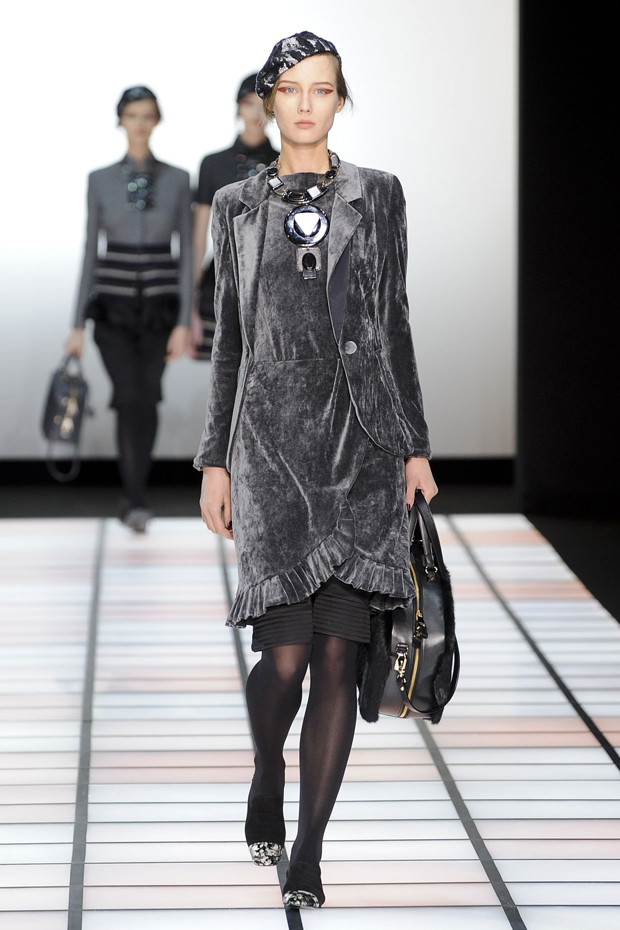 Emporio Armani A/W 2012, emporio armani, giorgio armani, milan fashion week, marie claire, marie claire uk