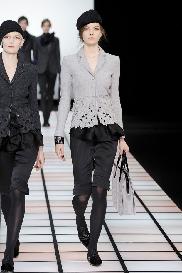 Emporio Armani A/W 2012, emporio armani, giorgio armani, milan fashion week, marie claire, marie claire uk