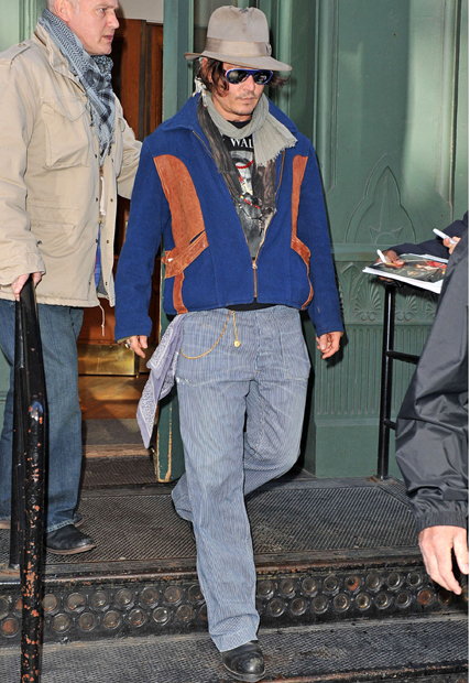 Johnny Depp, celebrity style, street style, new york, marie claire, marie claire uk