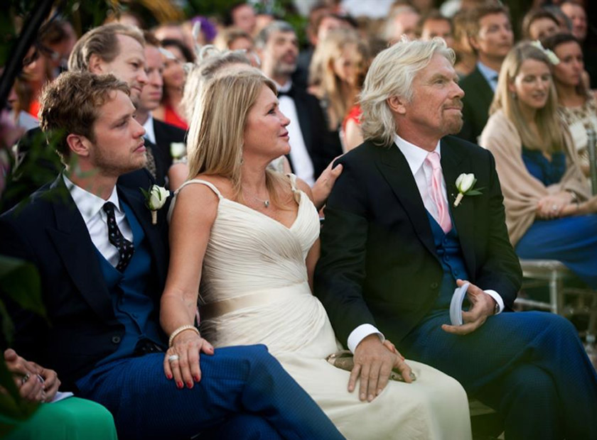 Sam, Joan & Richard Branson - Holly Branson's Wedding Album - Holly Branson - Holly Branson Wedding - Marie Claire - Marie Claire UK