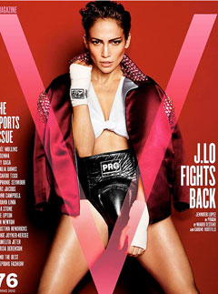 Jennifer Lopez on the cover of V Magazine