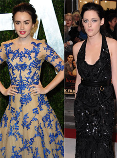 Lily Collins & Kristen Stewart - Snow White - Mirror Mirror - Snow White and the Huntsman - Lily Collins & Kristen Stewart 'laugh off' rivalry rumours - Marie Claire - Marie Claire UK