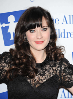 Zooey Deschanel, russell brand, celebrity gossip, marie claire, marie claire uk
