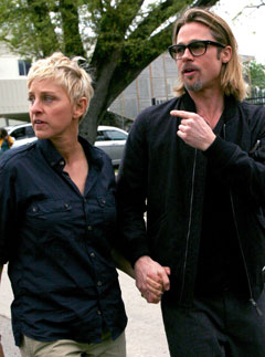 Brad Pitt and Ellen DeGeneres - Marie Claire - Marie Claire UK