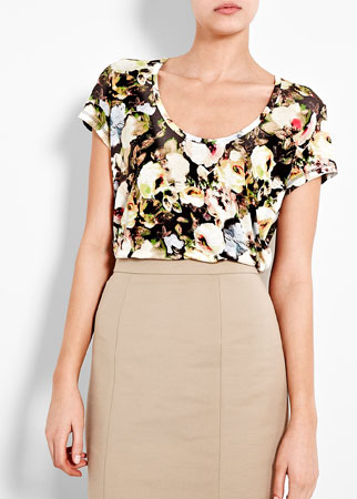 Paul Smith Black floral print top, �99 - printed tops - t-shirt - top - tee - designer fashion - shopping - marie claire