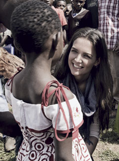 Katie Holmes Millennium Promise for Marie Claire magazine