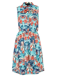 River Island tropical print shirt dress - Marie Claire