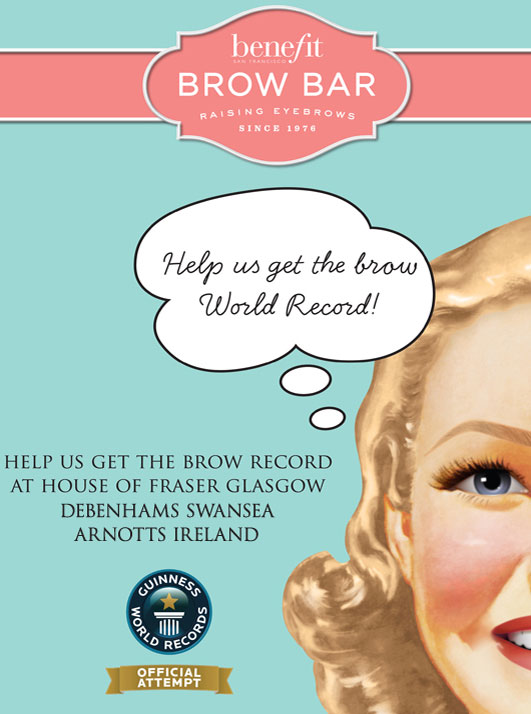 Benefit - brow bar - world record attempt