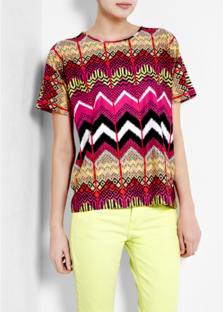 CARVEN ZIG ZAG PRINT T-SHIRT �125.00