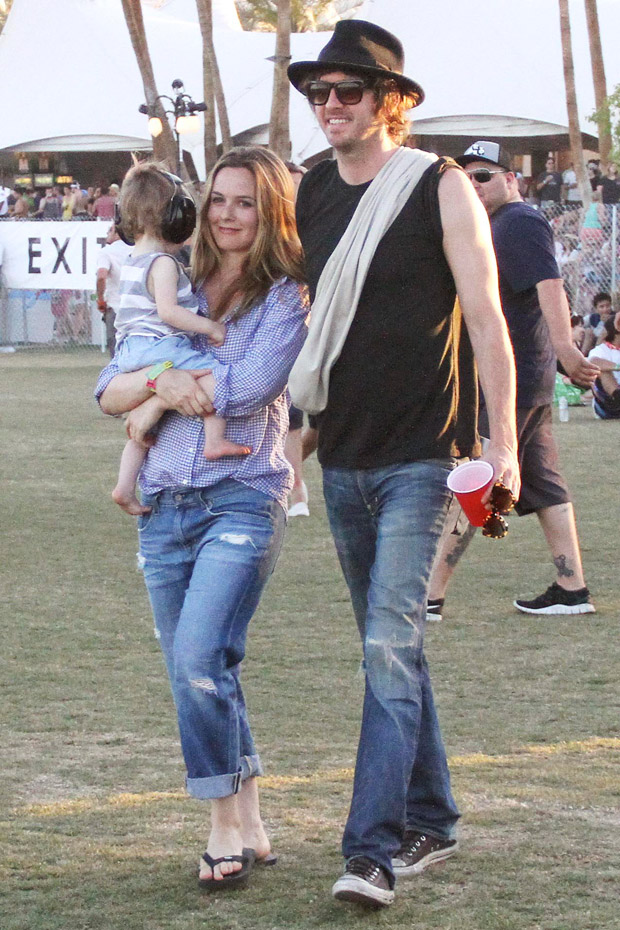 Alicia Silverstone, Christopher Jarecki & Bear Blu - Coachella 2012 - Marie Claire - Marie Claire UK
