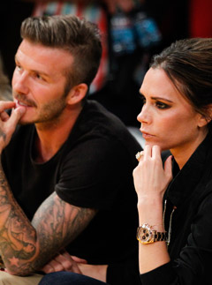 David & Victoria Beckham - David Beckham - Victoria Beckham - PICS: David & Victoria Beckham cosy up on LA Lakers date night - Marie Claire - Marie Claire UK