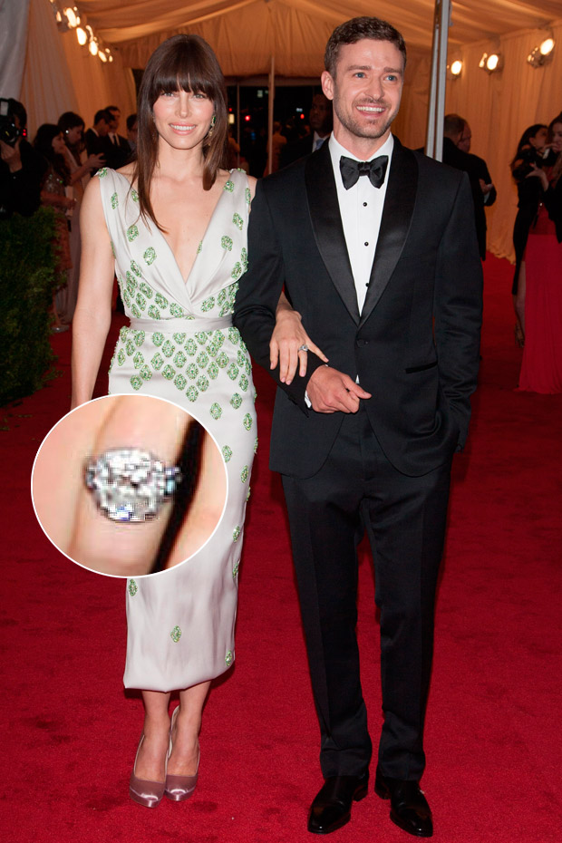Jessica Biel & Justin Timberlake - Celebrity Engagement Rings - Marie Claire