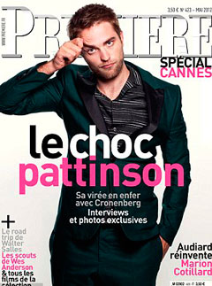 Robert Pattinson's Cosmopolis Premiere cover