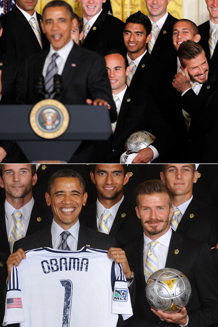 David Beckham and President Barack Obama - David Beckham at the White House - Marie Claire - Marie Claire UK