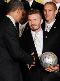 David Beckham and President Barack Obama - David Beckham at the White House - Marie Claire - Marie Claire UK