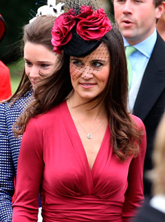 Pippa Middleton wears Kate Middleton's Issa engagement dress to Scottish wedding