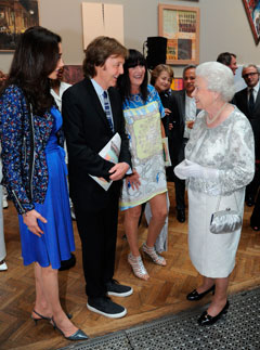 The Queen meets Sir Paul McCartney