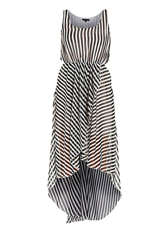 New Look striped dipped hem dress, &pound;29.99