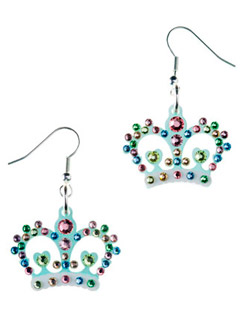 Tatty Devine crown drop earrings 