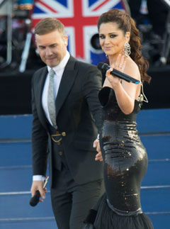 Gary Barlow and Cheryl Cole at the Queen's Diamond Jubilee