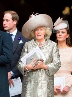 Kate Middleton, Camilla and Prince William at the Diamond Jubilee Thanksgiving Service