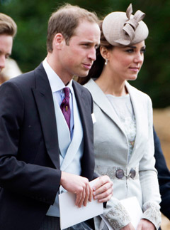 Prince William & Kate Middleton attend the wedding of Emily McCorquodale & James Hutt