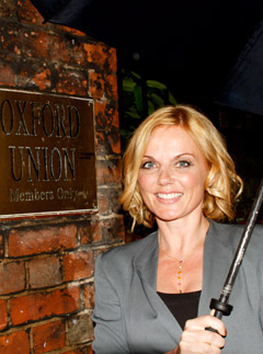 Geri Halliwell gives speech at Oxford Union