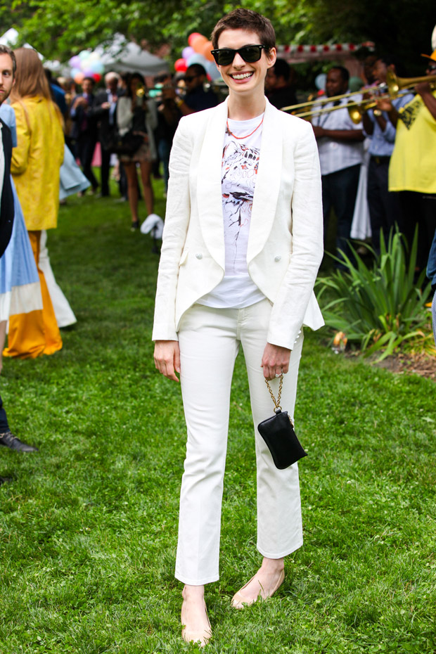 Anne Hathaway at the Stella McCartney pre-spring/summer 2013 collection launch party in New York