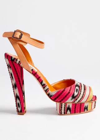 Carven tribal print platforms, Was &pound;411, Now &pound;246