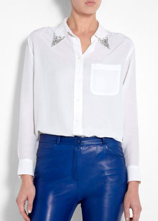 Equipment jewel collar blouse, Was &pound;305, Now &pound;213