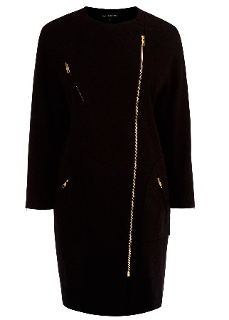 Warehouse collarless biker coat, &pound;95