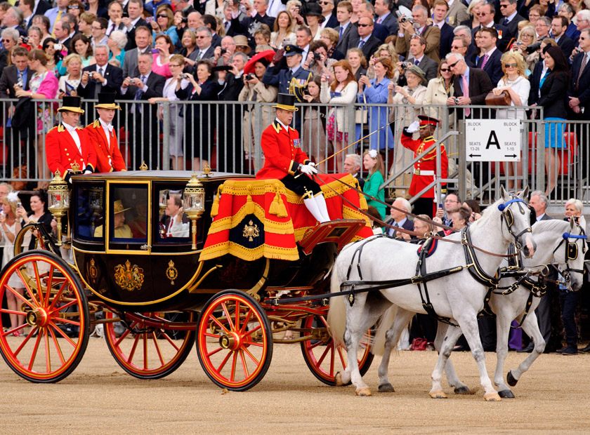 Queen Elizabeth attend Trooping the Colour